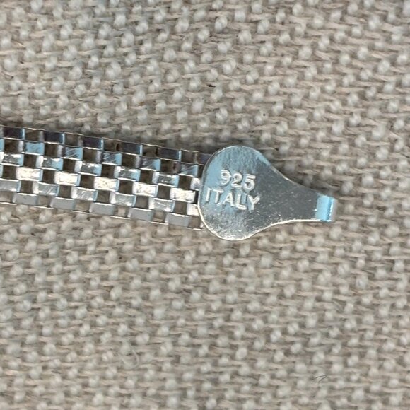 Gian Bernini Sterling Silver Mesh Bracelet - 8" long - Has small kink - Picture 3 of 7